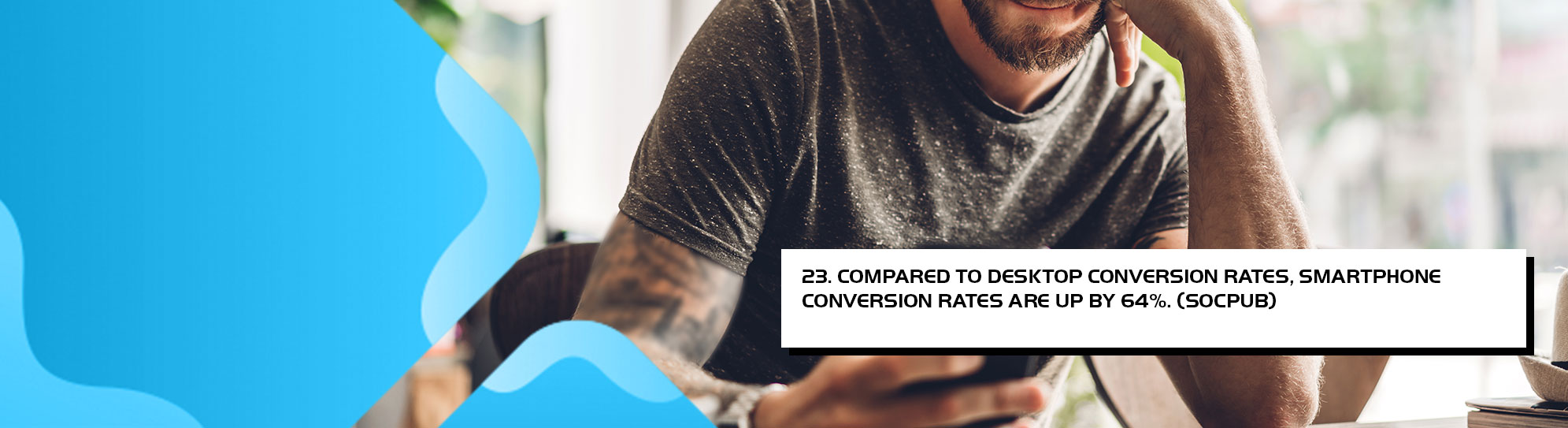 Compared to desktop conversion rates, smartphone conversion rates are up by 64 percent