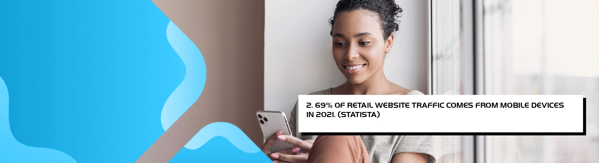 69 percent of retail website traffic comes from mobile devices in 2021