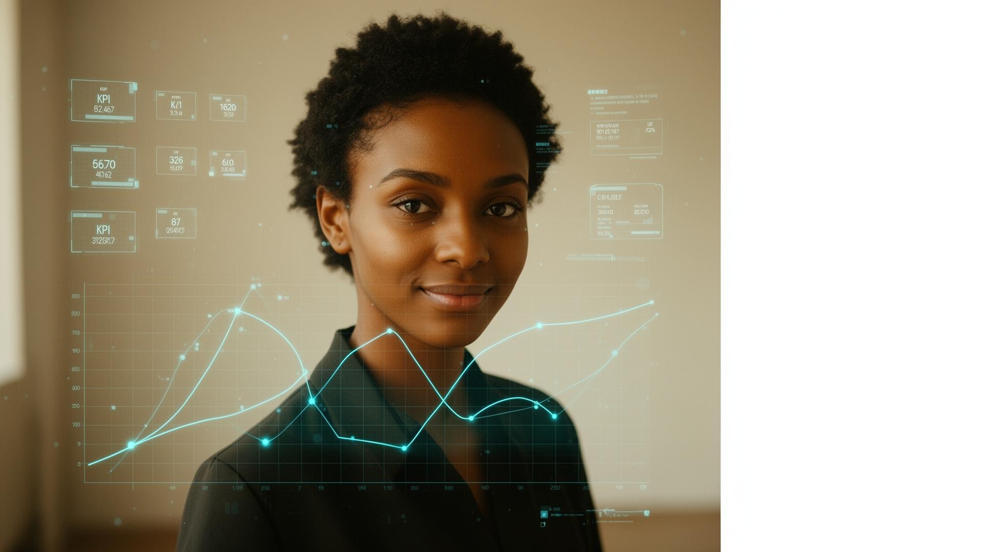 A South African creative professional with data overlays